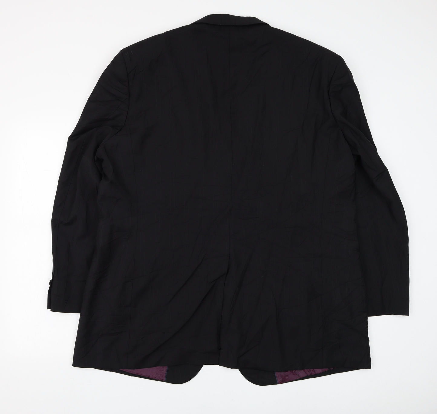 Ted Baker Mens Black Striped Polyester Jacket Suit Jacket Size 46