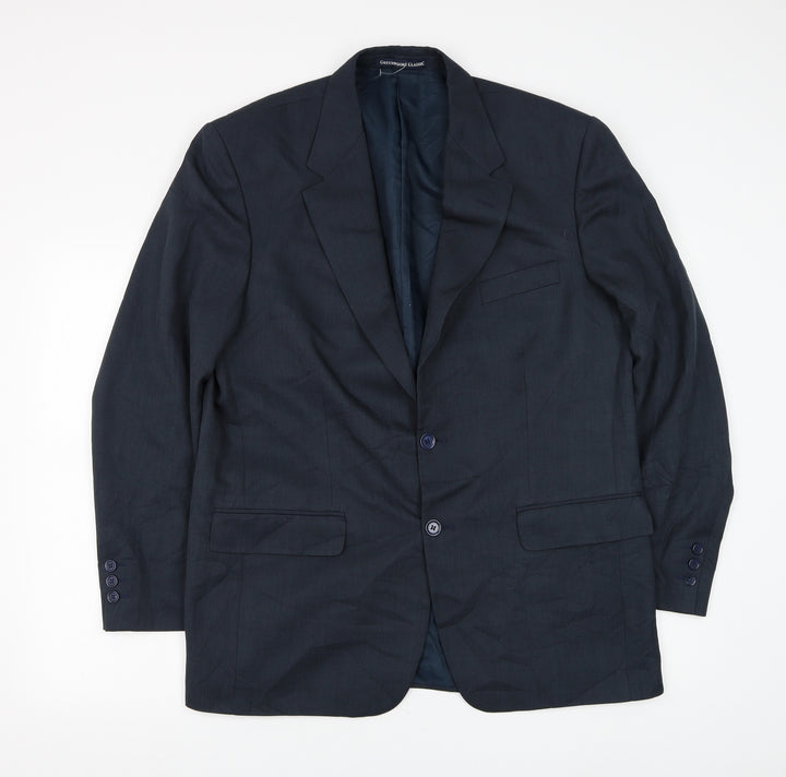 Greenwoods Mens Blue Polyester Jacket Suit Jacket Size 42
