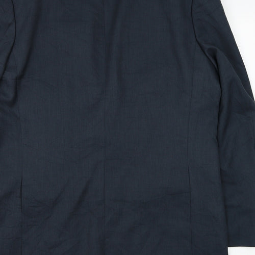 Greenwoods Mens Blue Polyester Jacket Suit Jacket Size 42