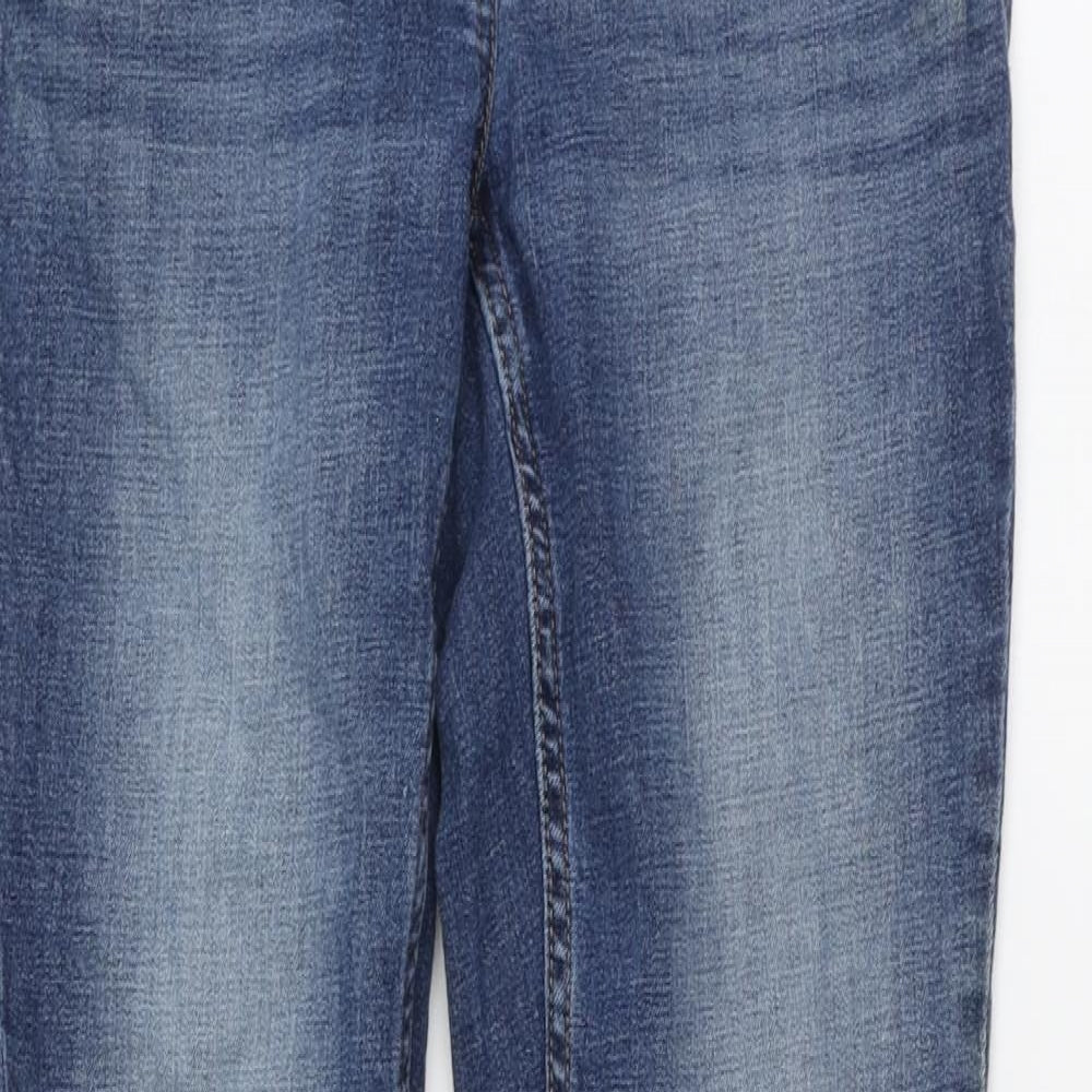 NEXT Womens Blue Cotton Skinny Jeans Size 10 L28 in Regular Button