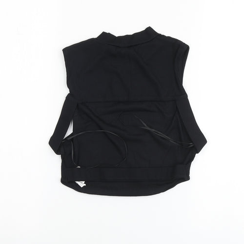 Zara Womens Black Polyamide Basic Tank Size M High Neck