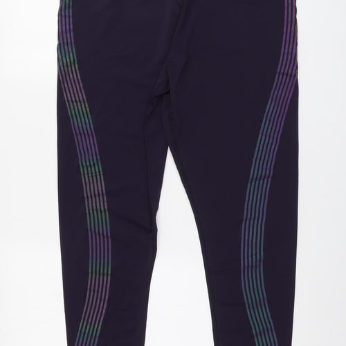 Workout Womens Purple Polyamide Jogger Leggings Size 20 L26 in Regular Button