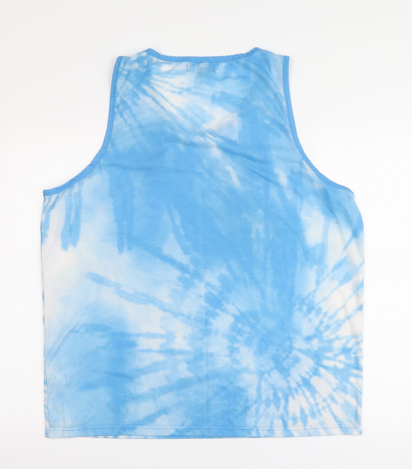Studio Mens Blue Polyester T-Shirt Size XL Round Neck - Tie Dye