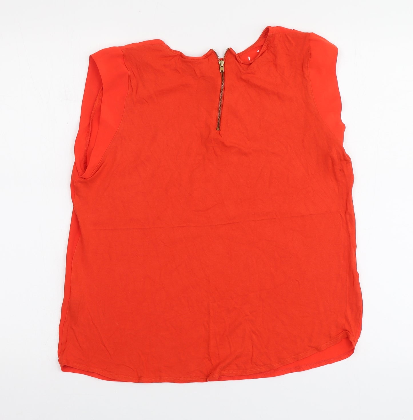 NEXT Womens Red Polyester Basic Tank Size 14 Round Neck