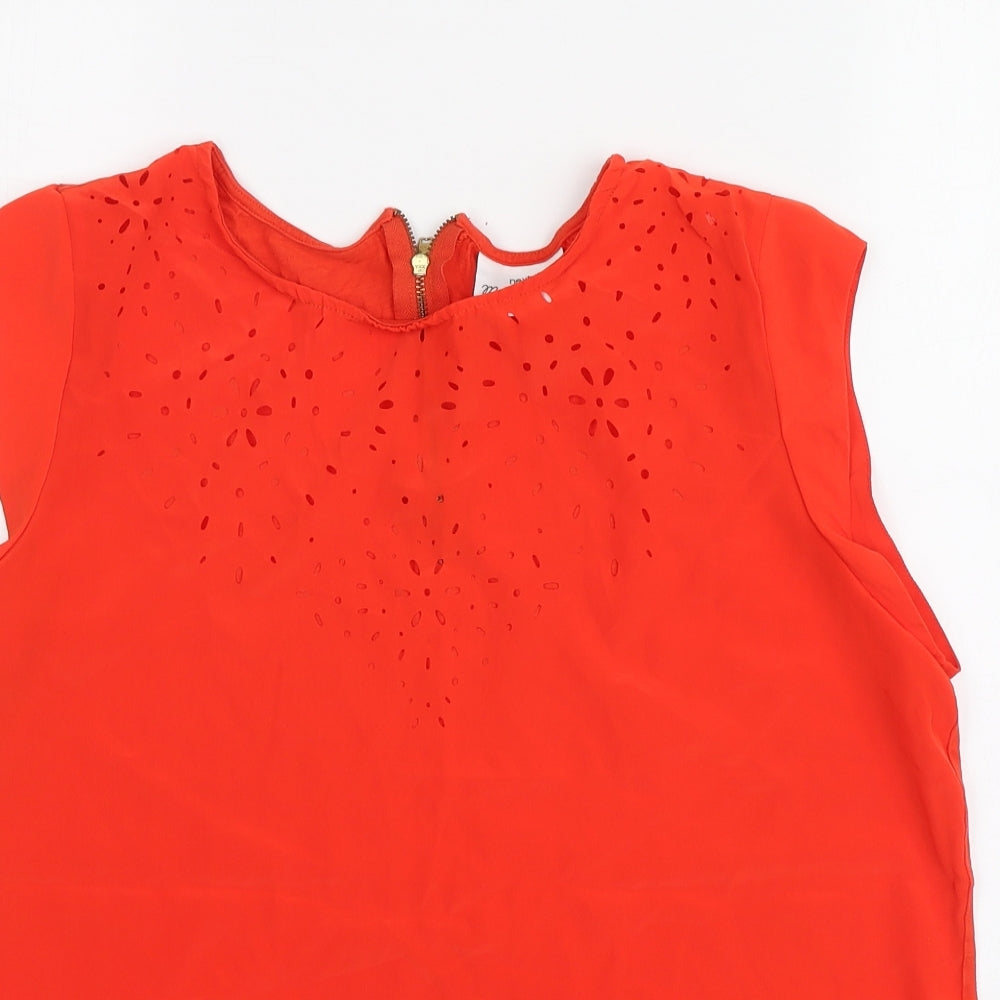 NEXT Womens Red Polyester Basic Tank Size 14 Round Neck