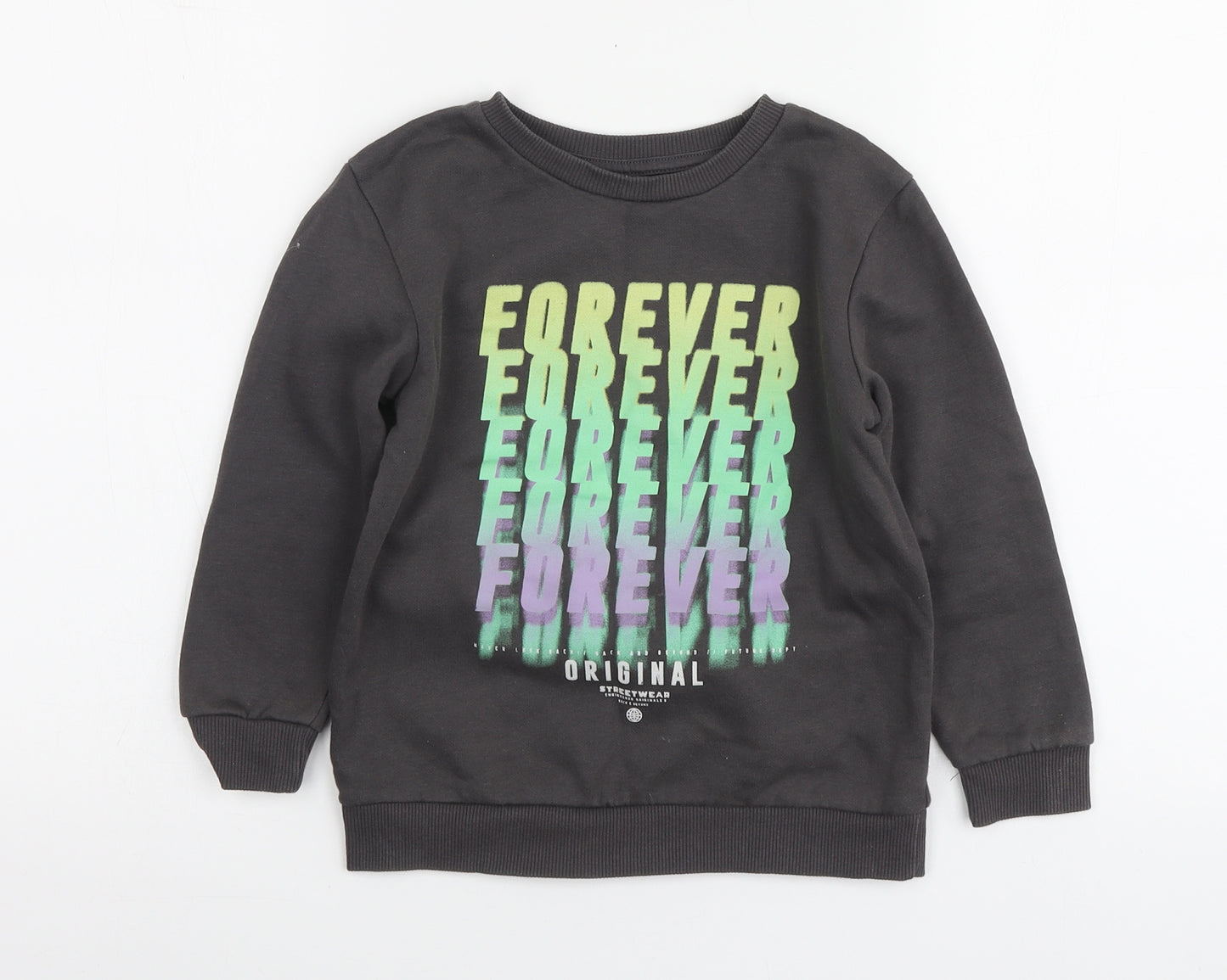 Dunnes Stores Boys Brown Cotton Pullover Sweatshirt Size 4-5 Years - Forever