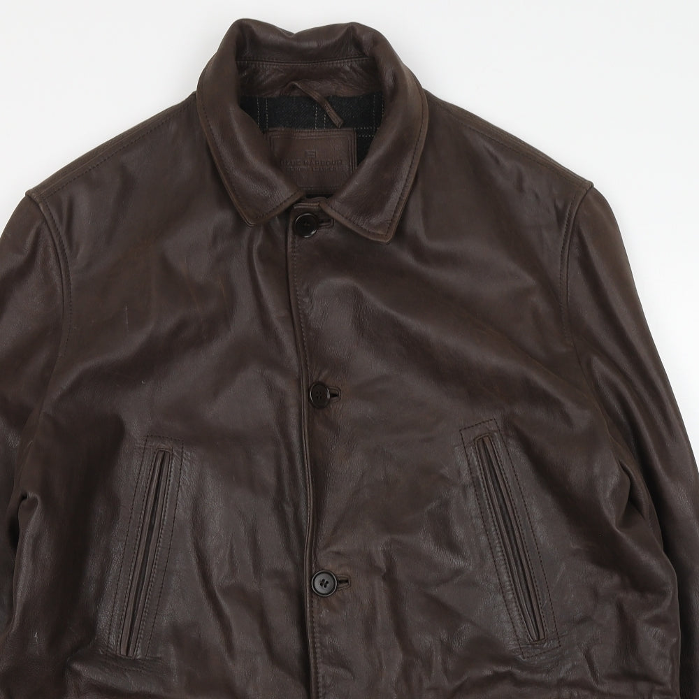 Marks and Spencer Mens Brown Jacket Size L Button