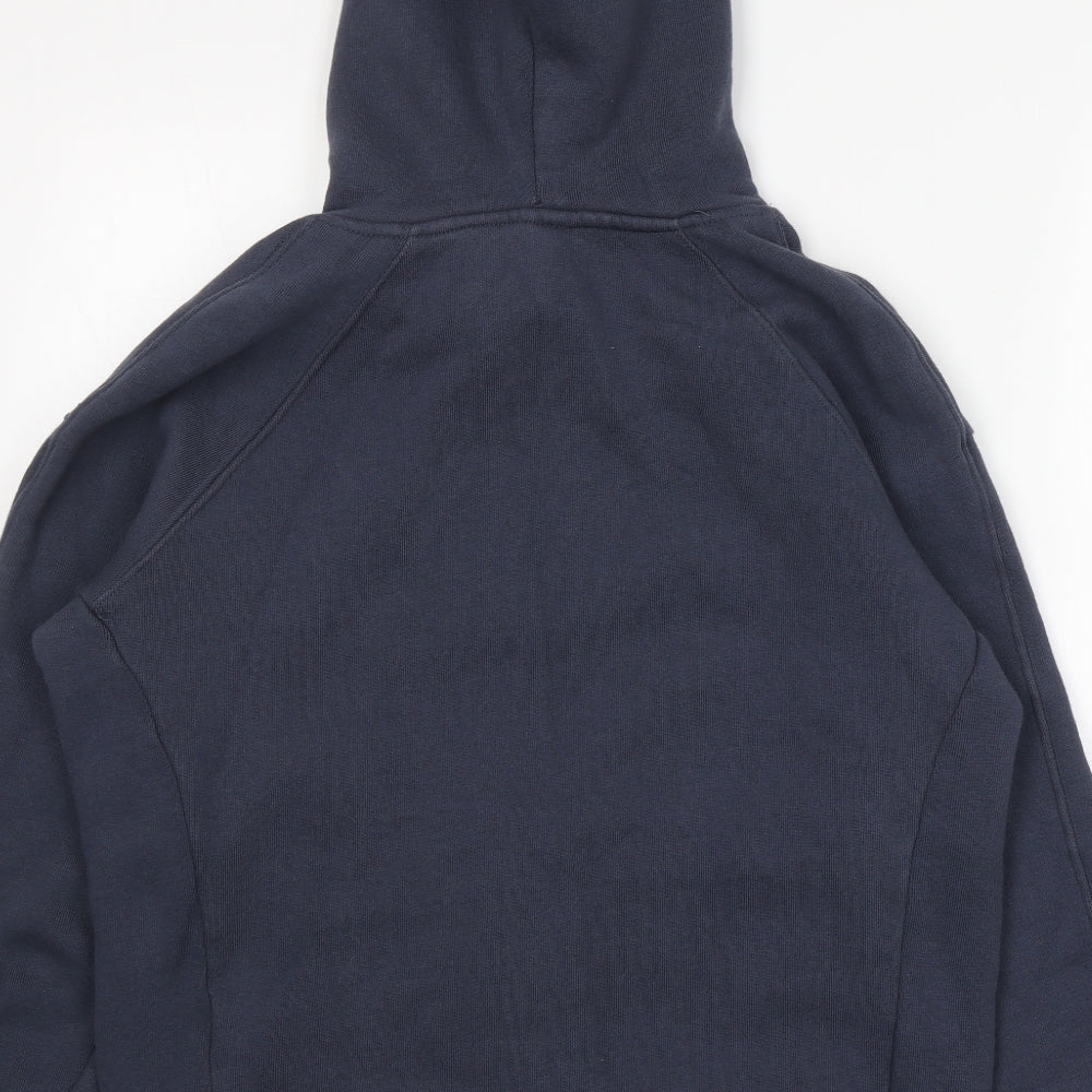 Zara Mens Blue Cotton Pullover Hoodie Size S