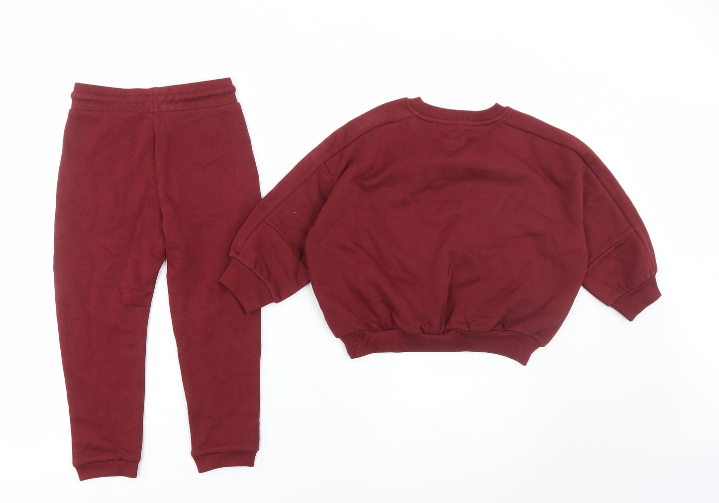 George Boys Red Cotton Pullover Sweatshirt Size 3-4 Years Pullover - 2 Piece Set