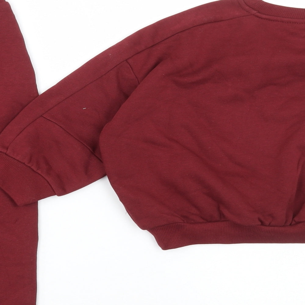 George Boys Red Cotton Pullover Sweatshirt Size 3-4 Years Pullover - 2 Piece Set