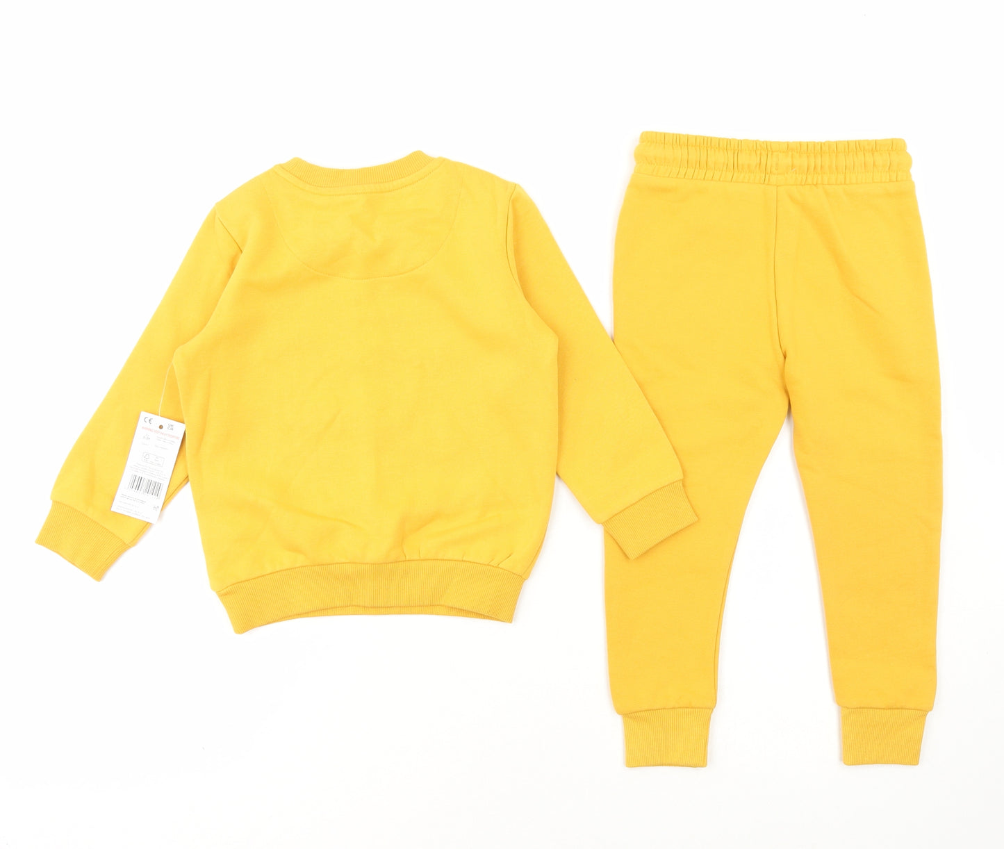 F&F Boys Yellow Cotton Pullover Sweatshirt Size 2-3 Years Pullover - Super Dude