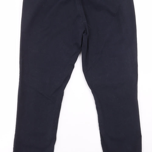 NEXT Mens Blue Cotton Chino Trousers Size 34 in L29 in Regular Zip