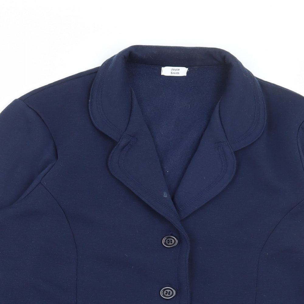 Damart Womens Blue Jacket Blazer Size S Button