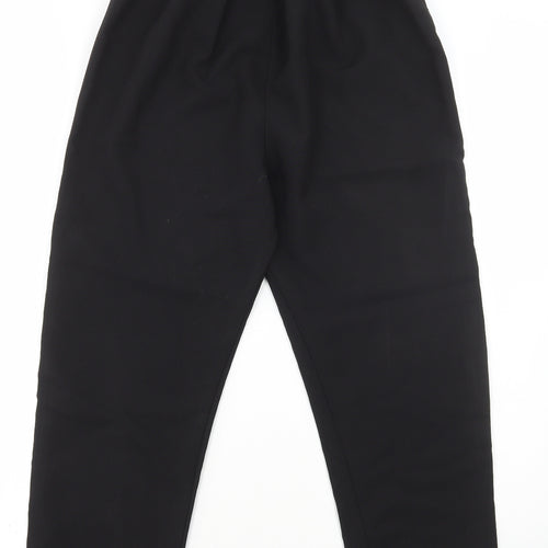 Preworn Womens Black Polyester Trousers Size 10 L25 in Regular