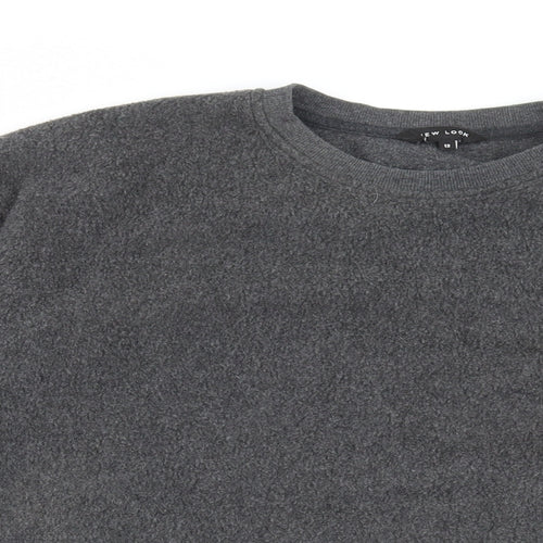 New Look Womens Grey Polyester Pullover Sweatshirt Size 12 Pullover