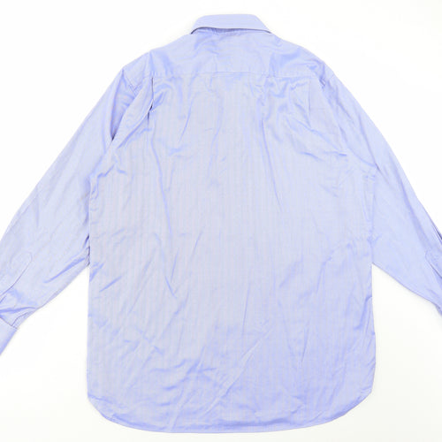 Racing Green Mens Black Cotton Dress Shirt Size 16.5 Collared Button