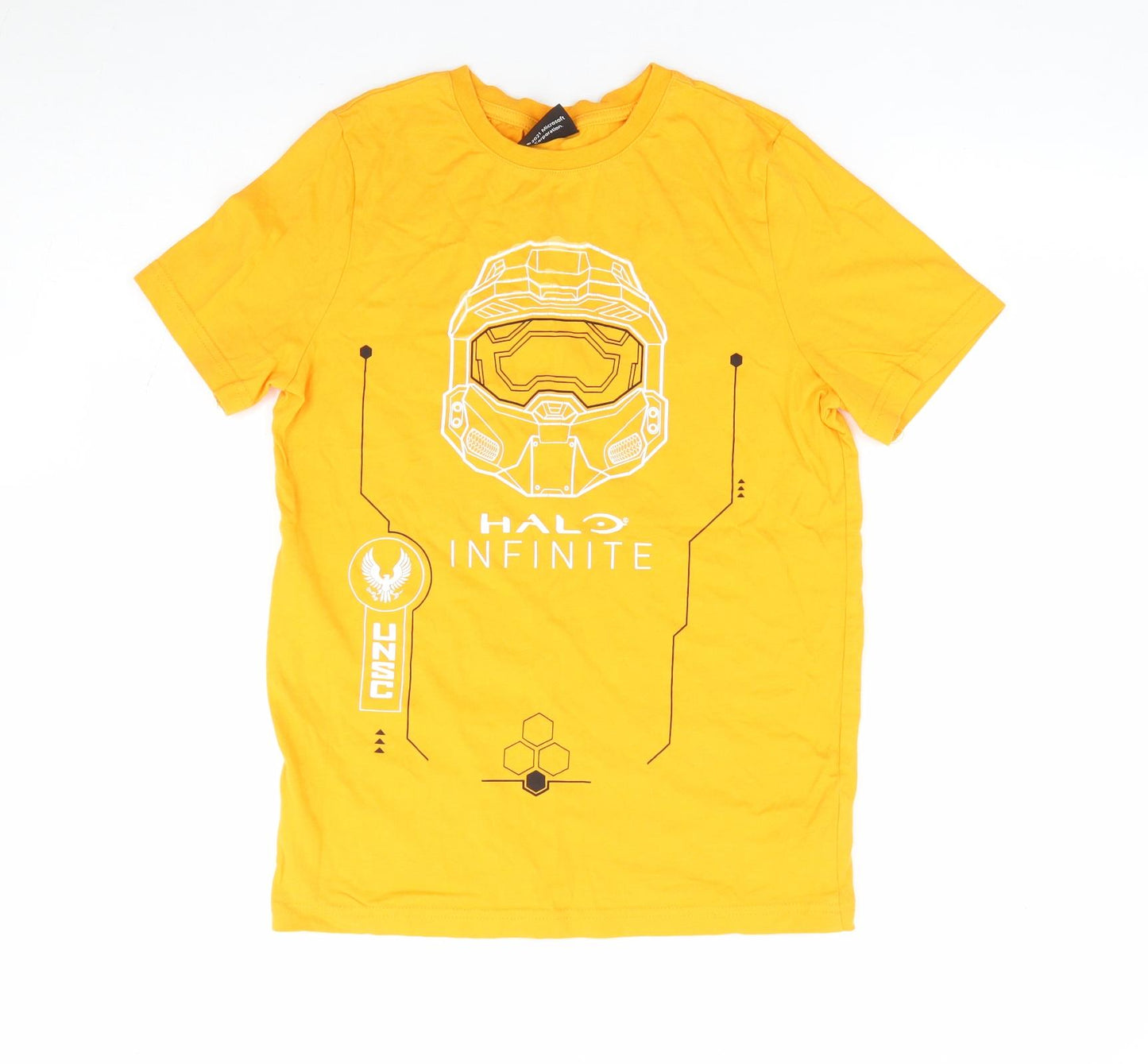 F&F Boys Orange 100% Cotton Basic T-Shirt Size 10-11 Years Crew Neck Pullover - Halo