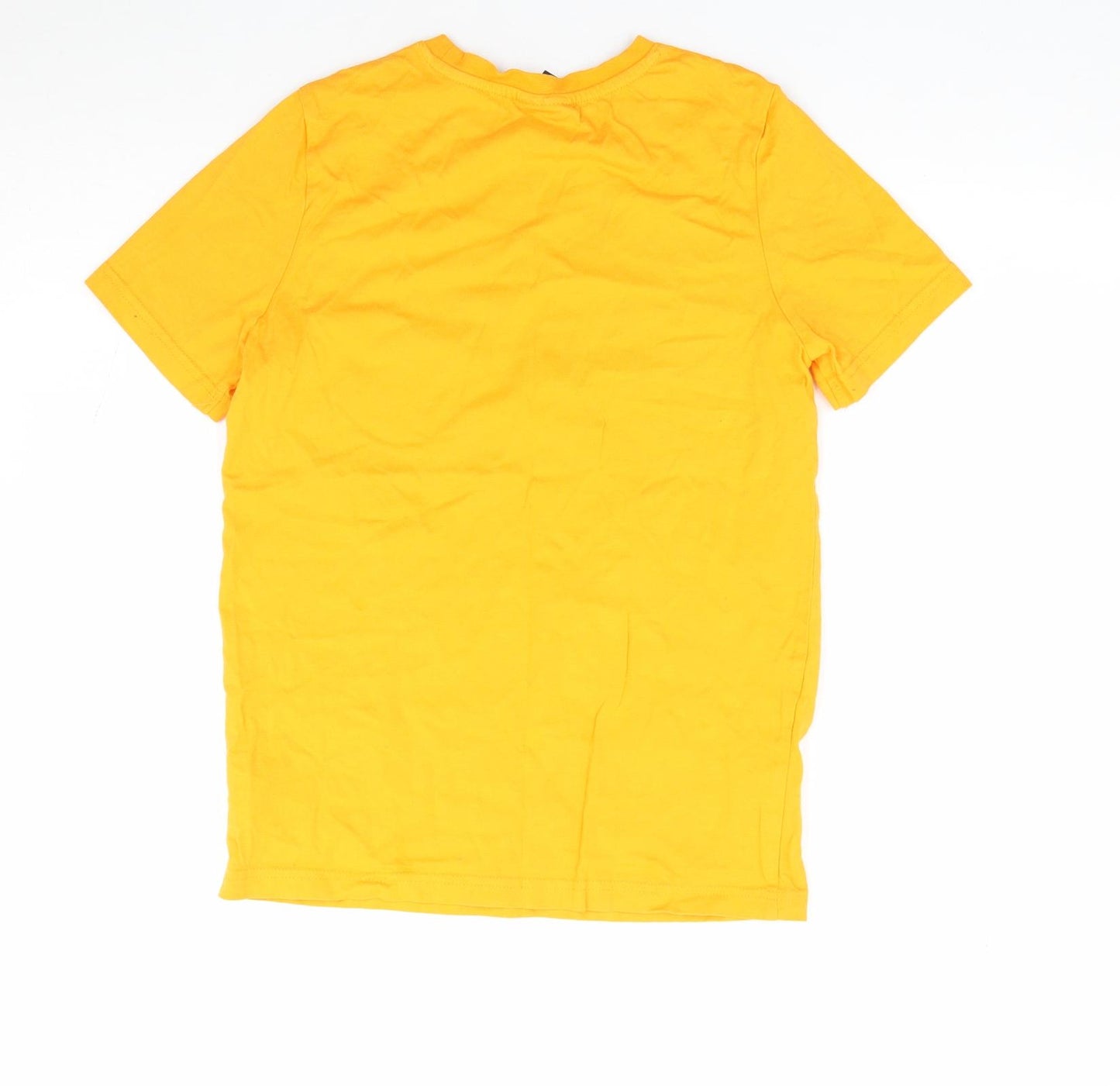 F&F Boys Orange 100% Cotton Basic T-Shirt Size 10-11 Years Crew Neck Pullover - Halo