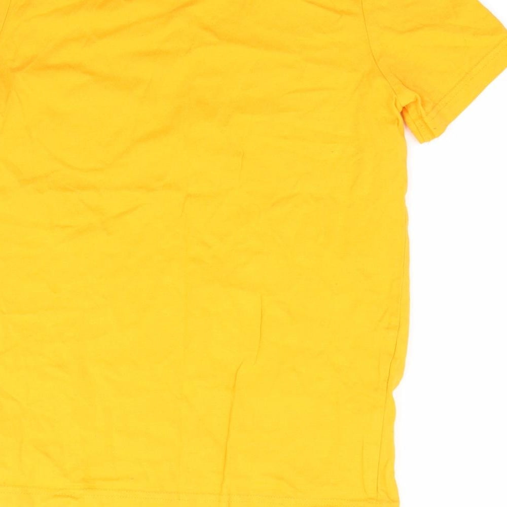 F&F Boys Orange 100% Cotton Basic T-Shirt Size 10-11 Years Crew Neck Pullover - Halo
