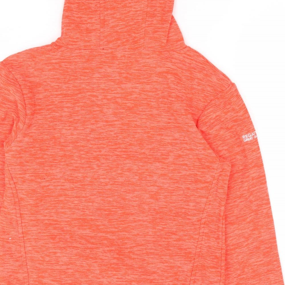 Regatta Boys Orange Polyester Pullover Hoodie Size 10-11 Years Pullover