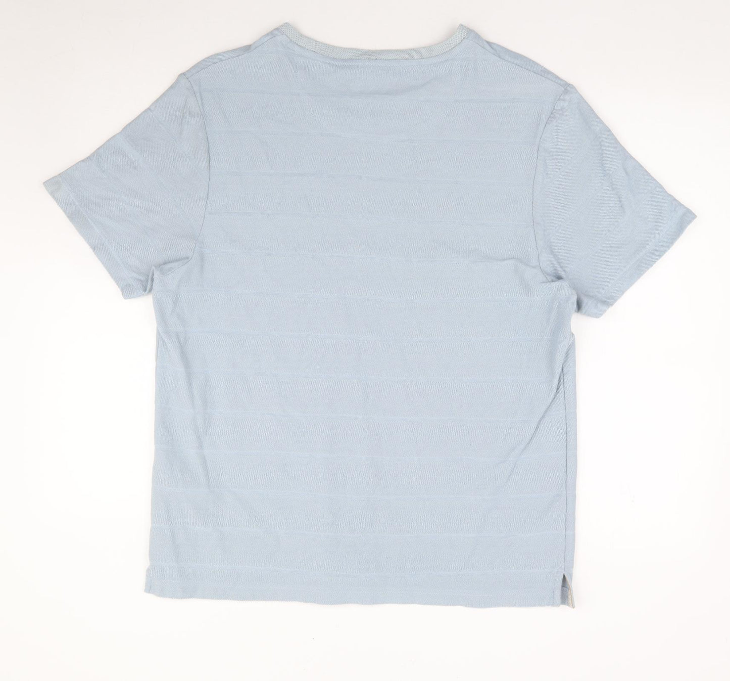 Farah Mens Blue Cotton T-Shirt Size 2XL Round Neck