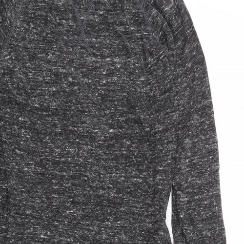 Zara Womens Grey Viscose Bodycon Size S Round Neck Pullover