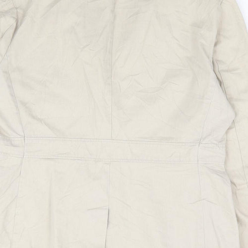 Modernwoman Womens Beige 100% Cotton Jacket Suit Jacket Size 14
