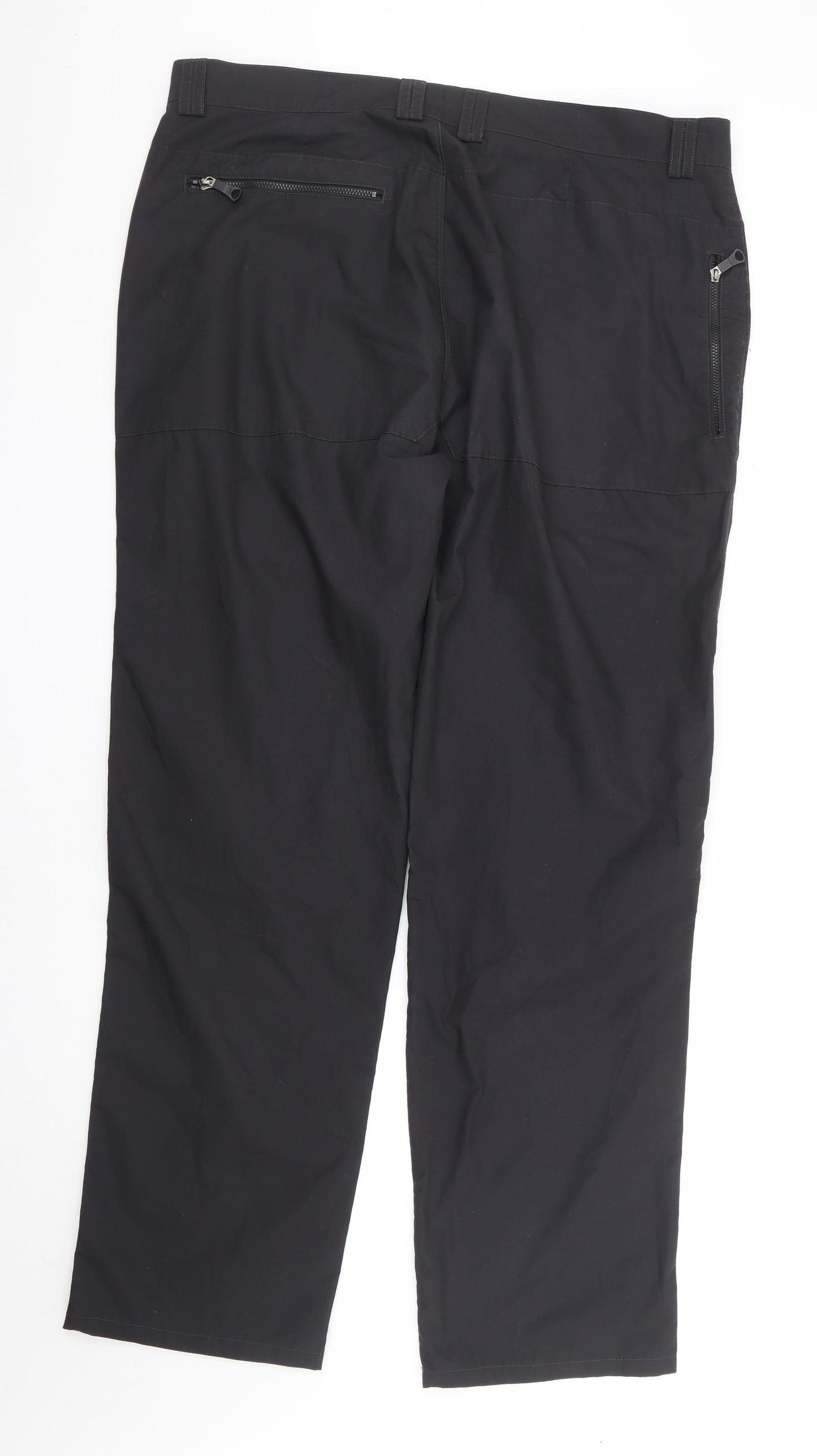 Rohan Mens Black Polyester Trousers Size 38 in L32 in Regular Zip - Workwear