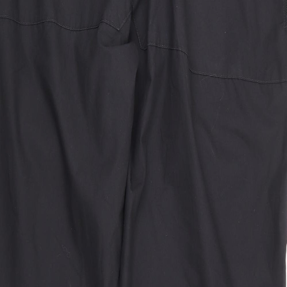 Rohan Mens Black Polyester Trousers Size 38 in L32 in Regular Zip - Workwear