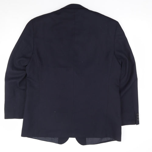 Scott International Mens Blue Polyester Jacket Suit Jacket Size 44