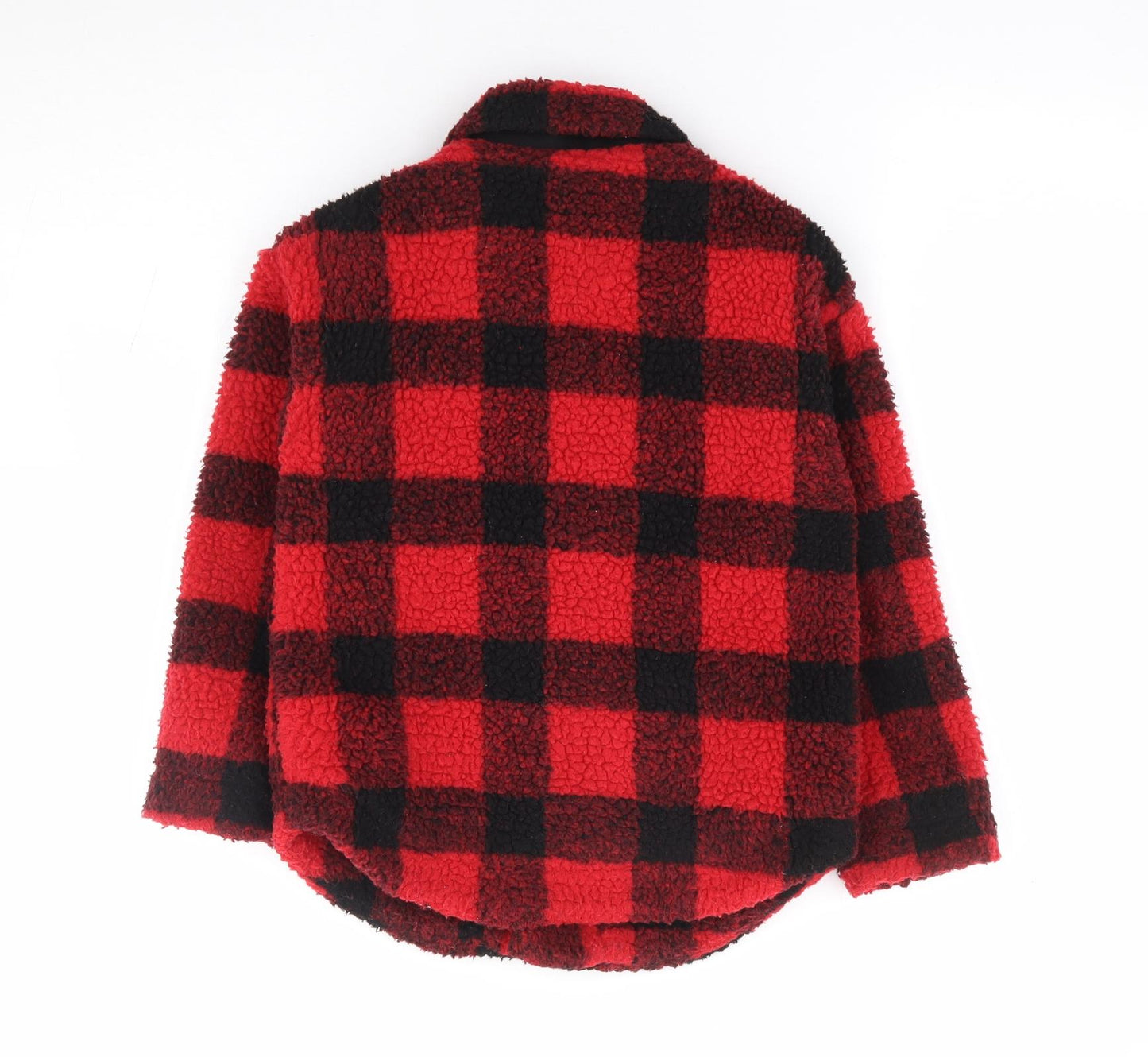 Dunnes Boys Red Check Jacket Size 6-7 Years Snap - Shacket, Teddy Coat