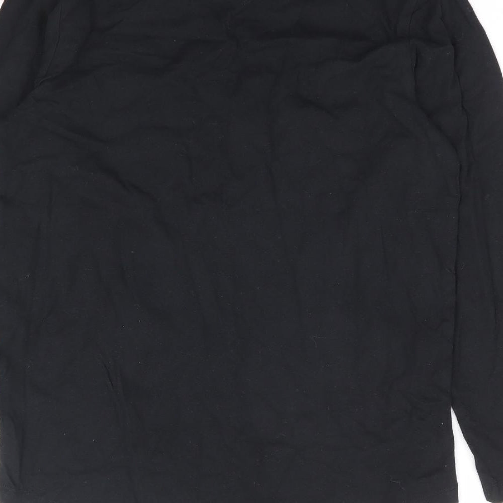 Nutmeg Boys Black 100% Cotton Jersey T-Shirt Size 10-11 Years Crew Neck Pullover - Tiger