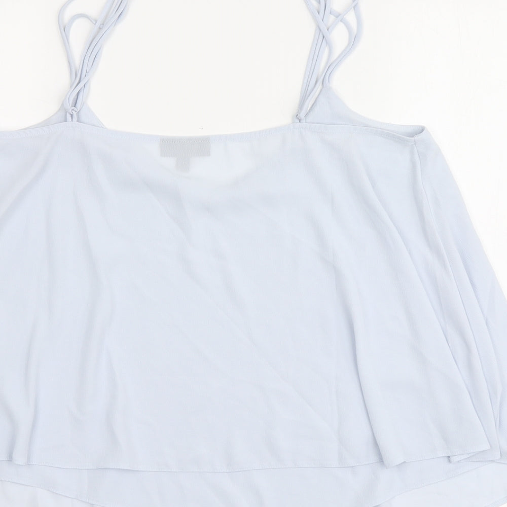 Dunnes Stores Womens Blue Polyester Camisole Blouse Size 14 V-Neck