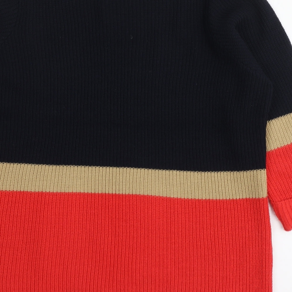 NEXT Womens Multicoloured Round Neck Striped Acrylic Pullover Jumper Size 20