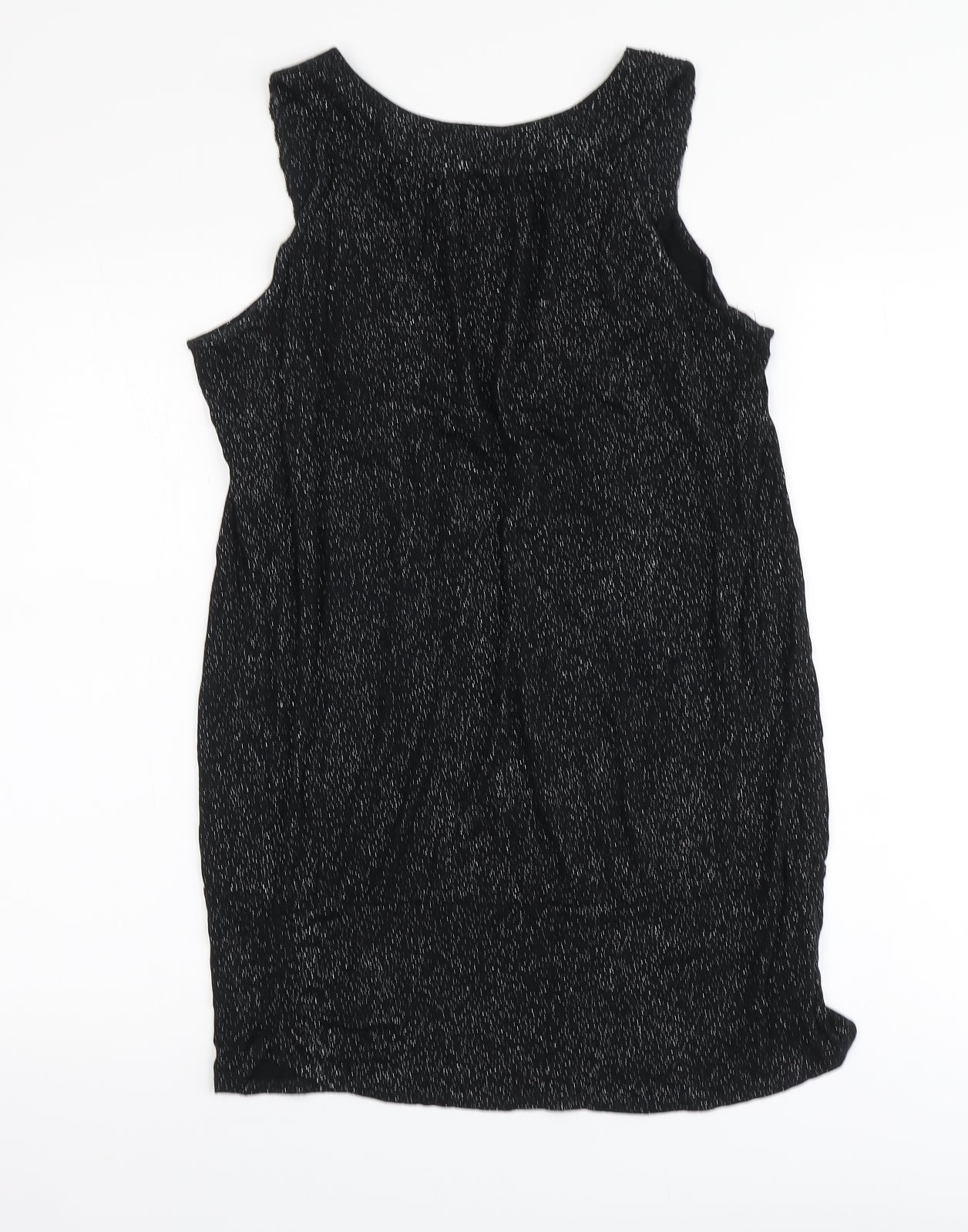 Dorothy Perkins Womens Black Viscose Basic Tank Size 16 Round Neck