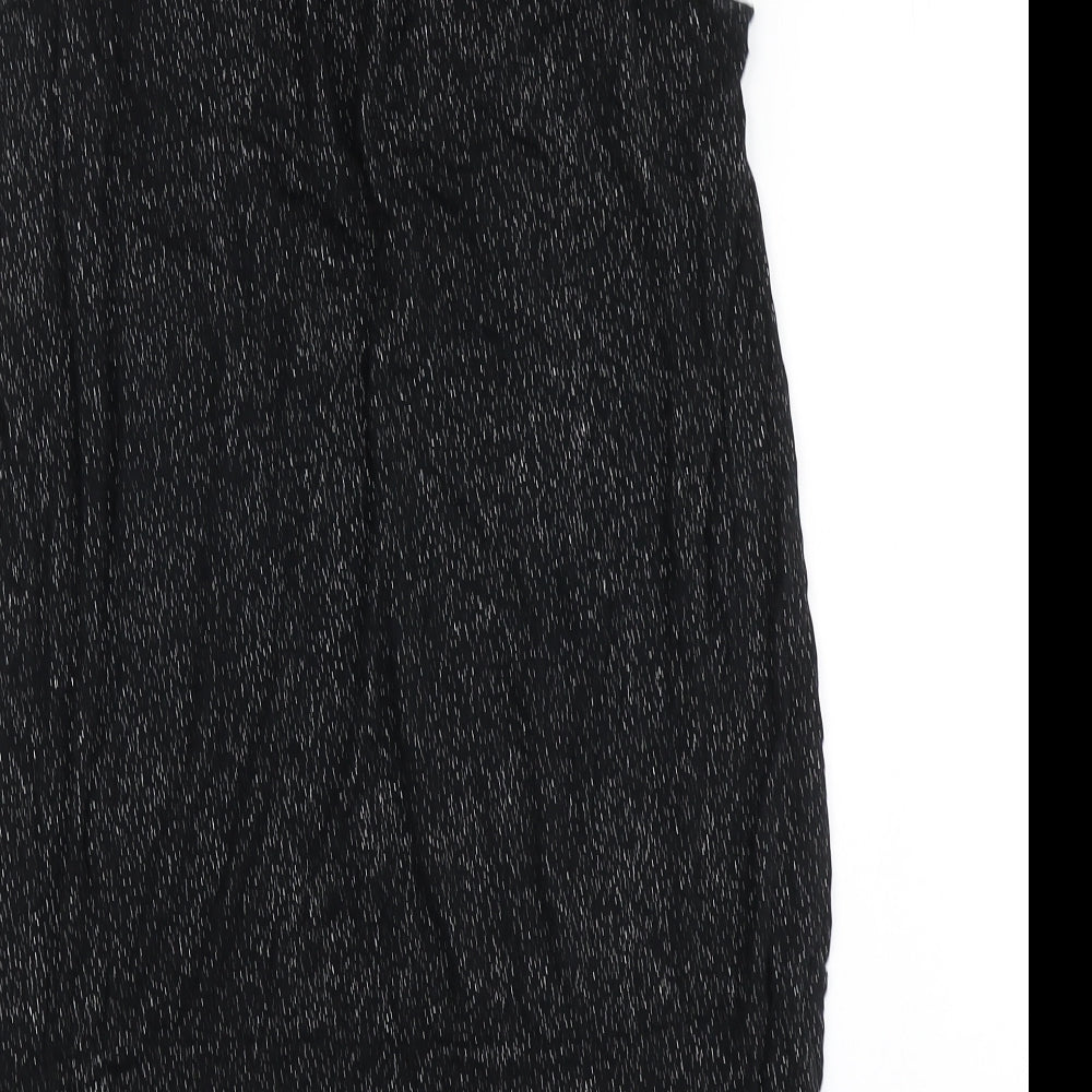 Dorothy Perkins Womens Black Viscose Basic Tank Size 16 Round Neck