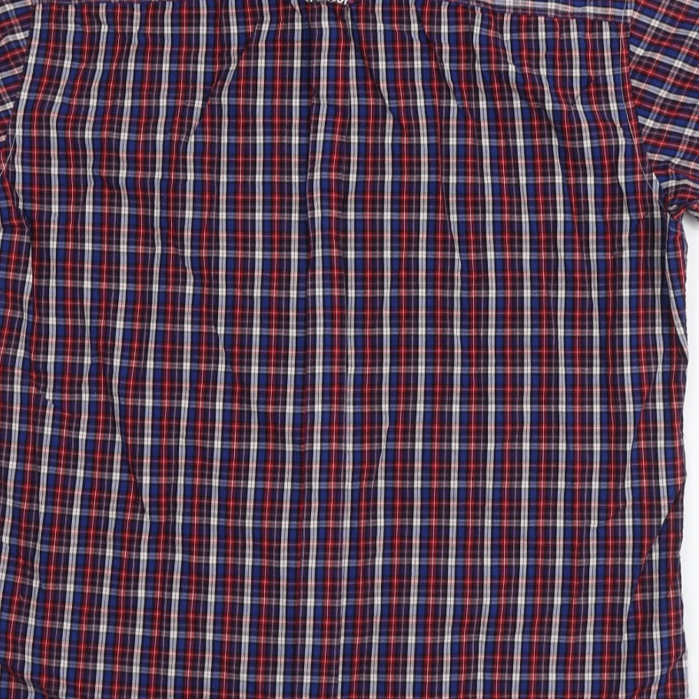 Warrior Mens Multicoloured Plaid Cotton Button-Up Size L Collared Button