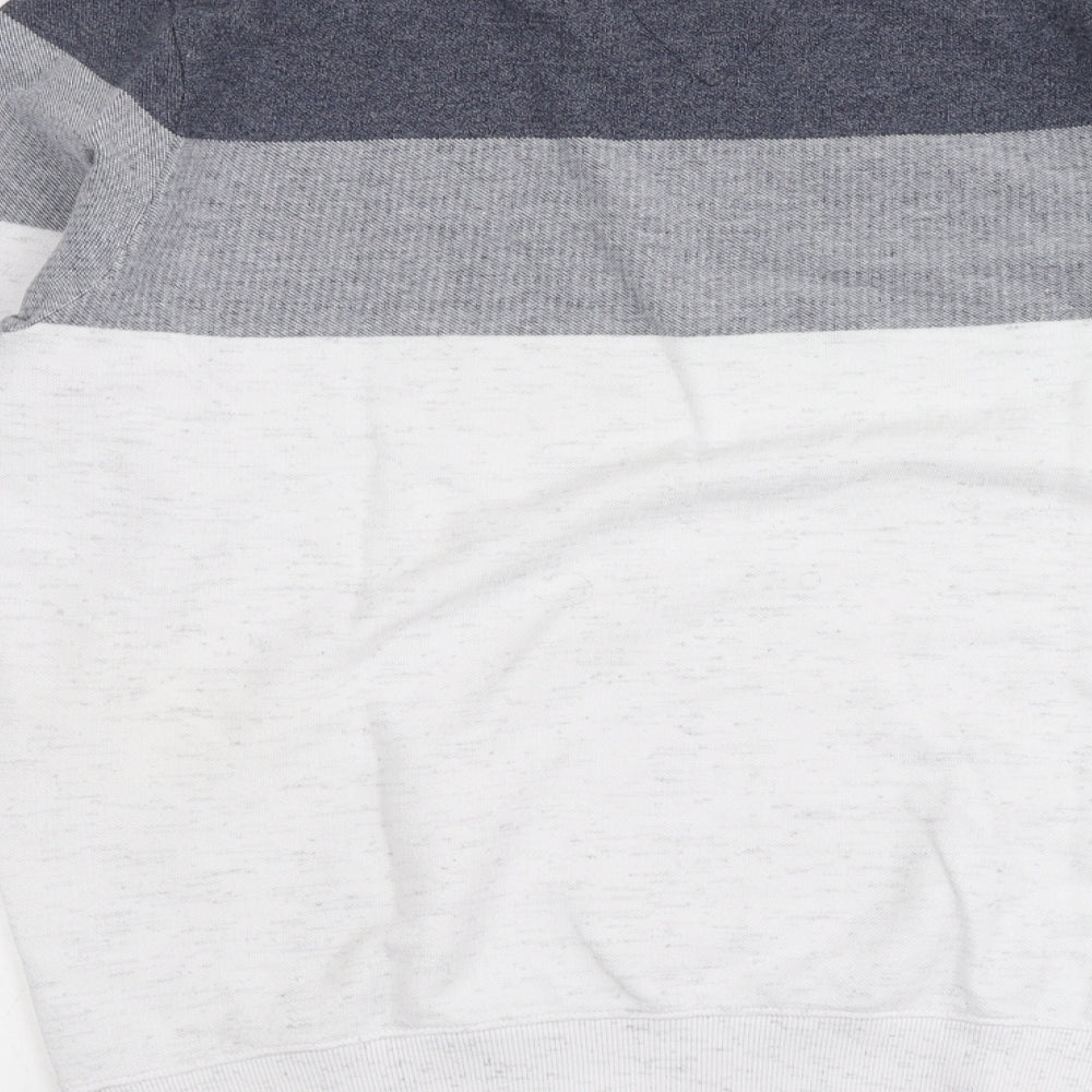 Octave Mens Multicoloured Striped Cotton Pullover Sweatshirt Size XL - Predict