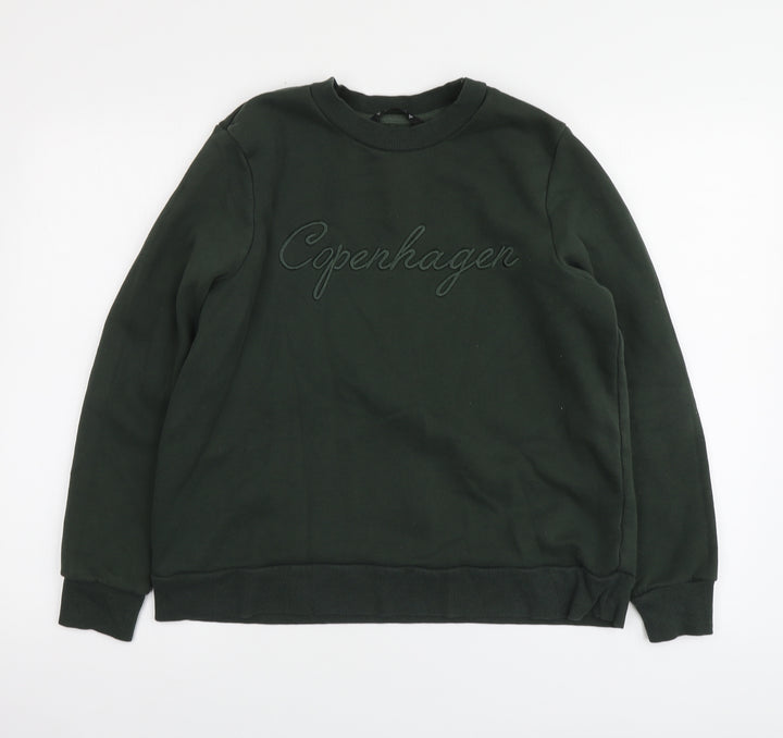 Dunnes Stores Womens Green Cotton Pullover Hoodie Size M - Copenhagen
