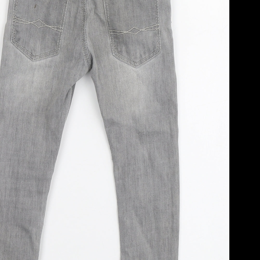 Zara Girls Grey Cotton Skinny Jeans Size 2-3 Years Regular Button