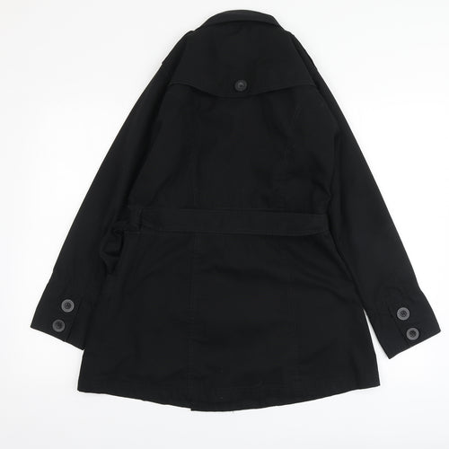 TG Womens Black Pea Coat Coat Size 10 Button