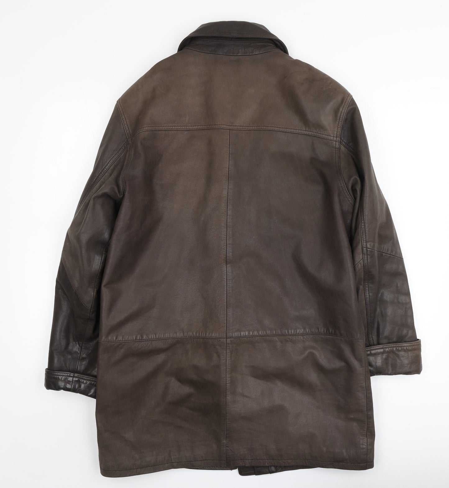 Hide Park Mens Brown Jacket Size M Button