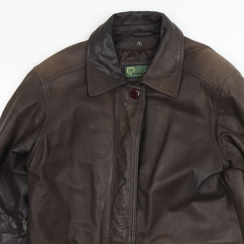Hide Park Mens Brown Jacket Size M Button