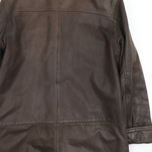 Hide Park Mens Brown Jacket Size M Button