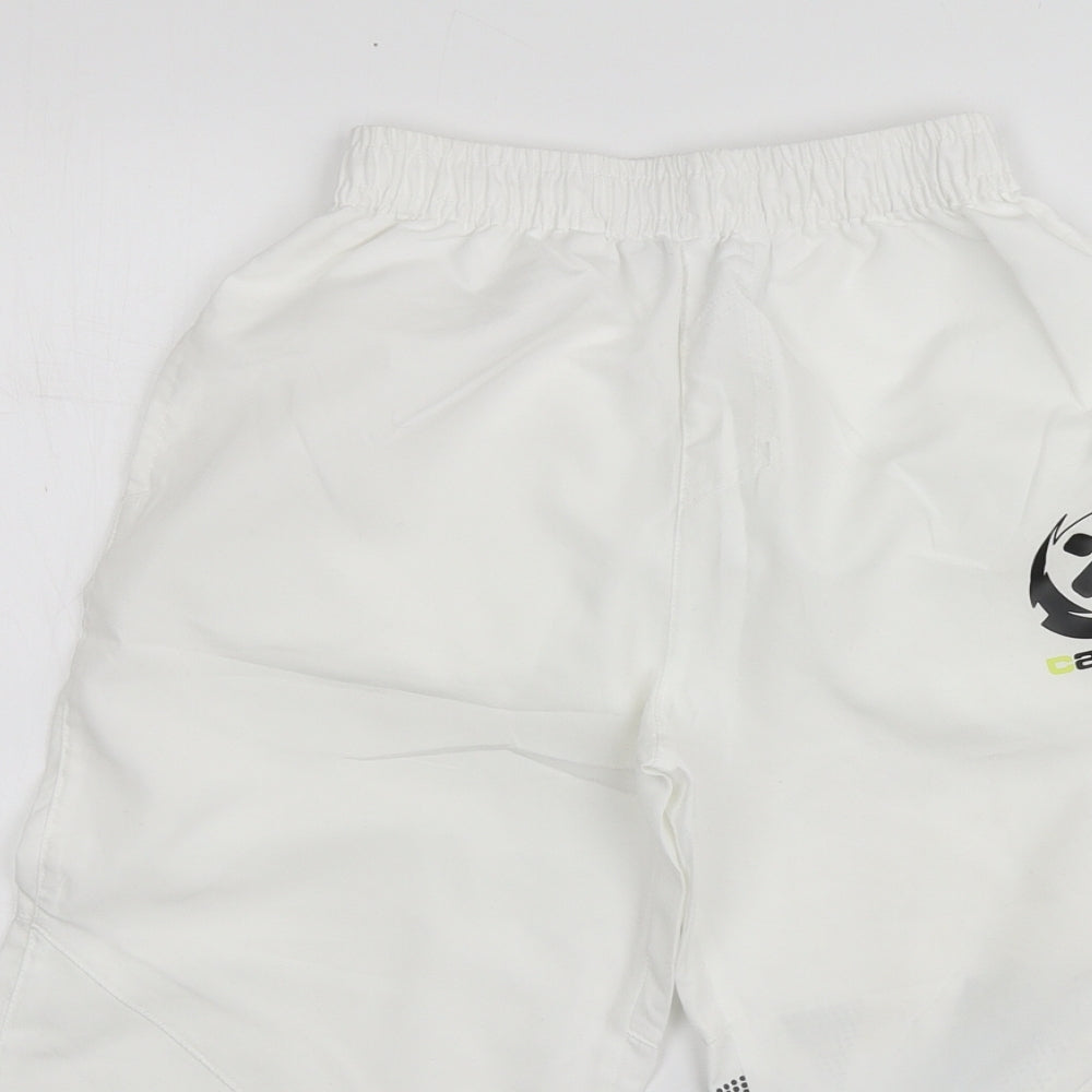 Carbrini Boys White Geometric Polyester Bermuda Shorts Size 10-11 Years Regular