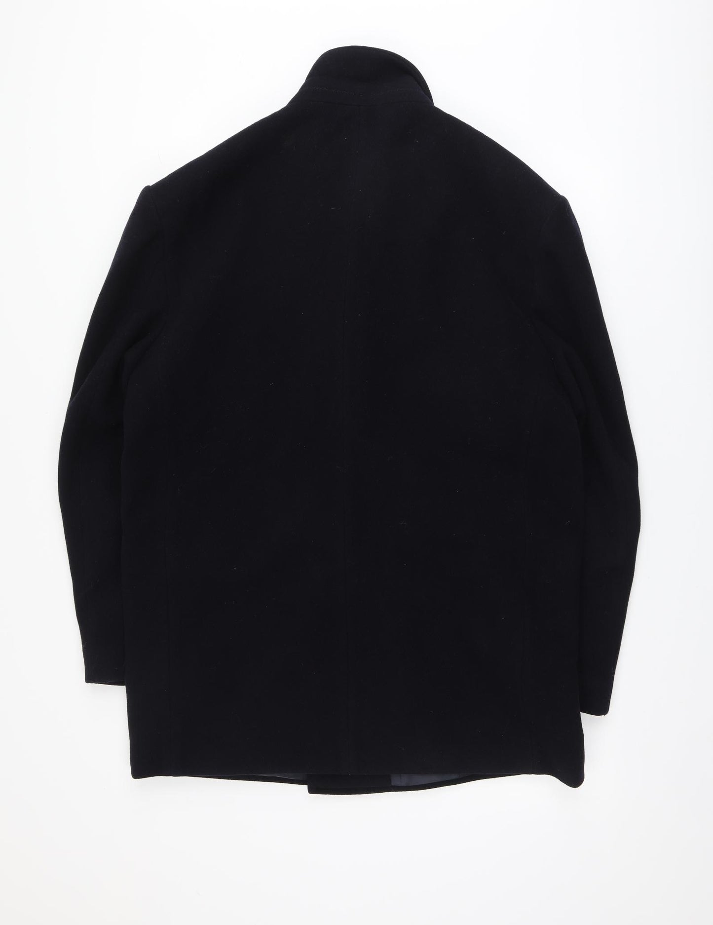 De Cento Mens Blue Pea Coat Coat Size XL Button