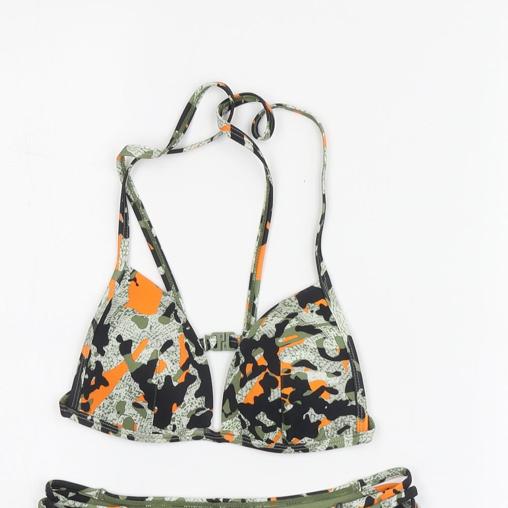 Primark Womens Multicoloured Camouflage Polyester Bikini Size 8