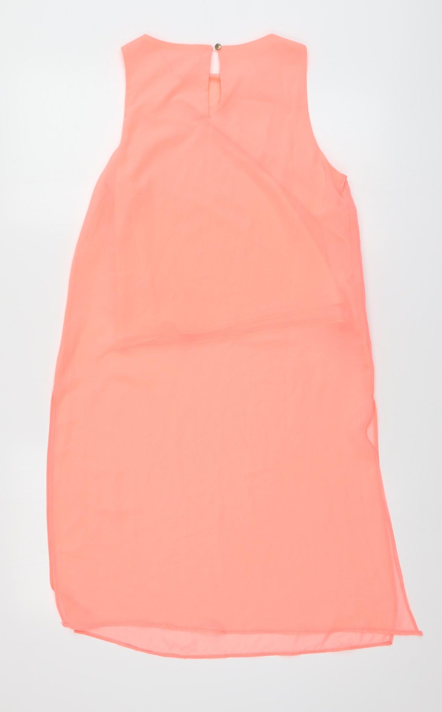 Atmosphere Womens Orange Polyester Basic Blouse Size 8 Round Neck