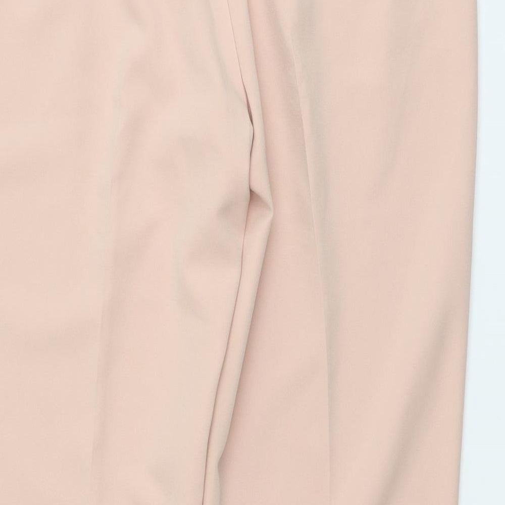 George Womens Pink Polyester Chino Trousers Size 14 L26 in Regular Button