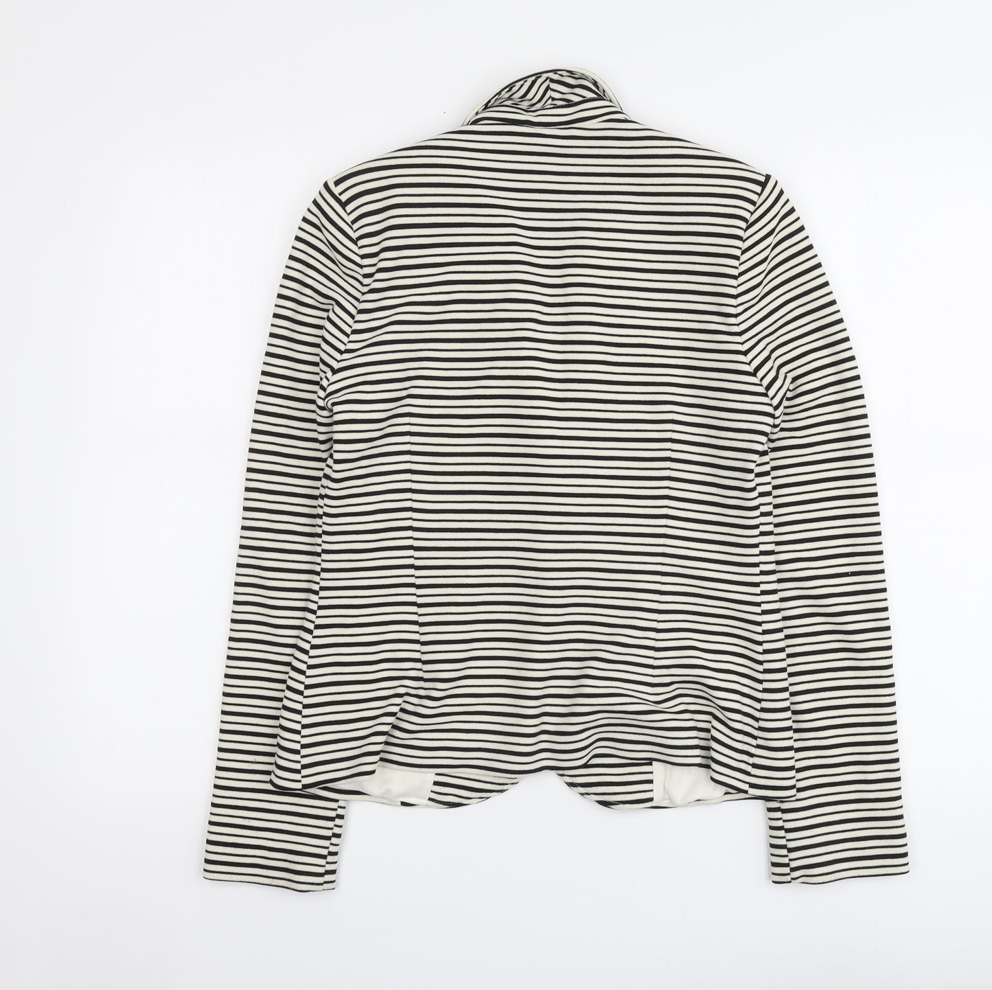 Atmosphere Womens Beige Striped Polyester Jacket Blazer Size 12